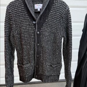Neiman Marcus Rag & Bone Charcoal and Black Knit Cardigan Small